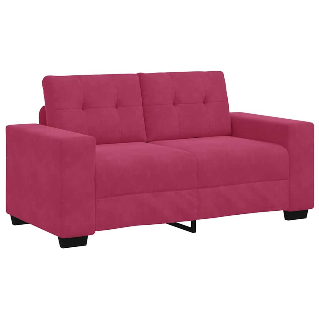 vidaXL Σετ Καναπέ 2 pcs Μπορντό 221 x 78 x 80 εκ Βελούδο