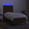 vidaXL &Kappa;&rho;&epsilon;&beta;ά&tau;&iota; Boxspring &mu;&epsilon; &Sigma;&tau;&rho;ώ&mu;&alpha; & LED &Sigma;&kappa;.&Kappa;&alpha;&phi;έ 80x200 &epsilon;&kappa;. &Upsilon;&phi;&alpha;&sigma;&mu;ά&tau;&iota;&nu;&omicron;