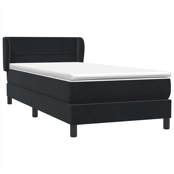 vidaXL &Kappa;&rho;&epsilon;&beta;ά&tau;&iota; Boxspring &mu;&epsilon; &Sigma;&tau;&rho;ώ&mu;&alpha; &Mu;&alpha;ύ&rho;&omicron; 80x220 &epsilon;&kappa;. &Beta;&epsilon;&lambda;&omicron;ύ&delta;&iota;&nu;&omicron;