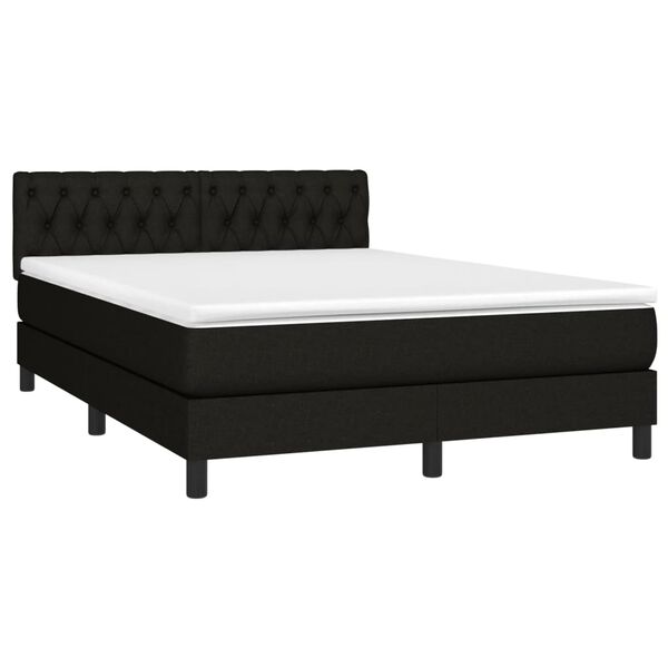 vidaXL &Kappa;&rho;&epsilon;&beta;ά&tau;&iota; Boxspring &mu;&epsilon; &Sigma;&tau;&rho;ώ&mu;&alpha; &Mu;&alpha;ύ&rho;&omicron; 140x200 &epsilon;&kappa;. &Upsilon;&phi;&alpha;&sigma;&mu;ά&tau;&iota;&nu;&omicron;