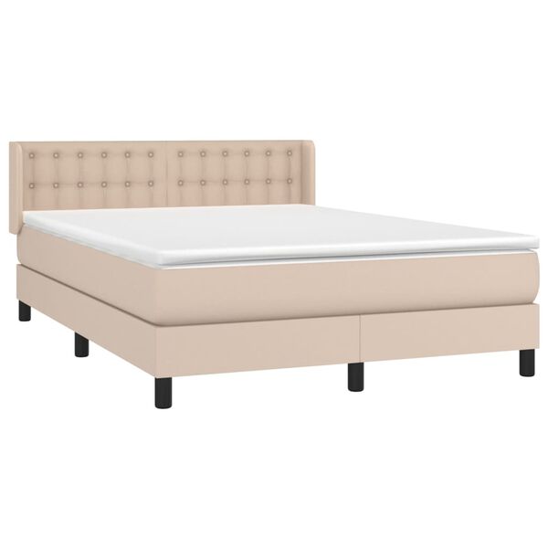 vidaXL &Kappa;&rho;&epsilon;&beta;ά&tau;&iota; Boxspring &mu;&epsilon; &Sigma;&tau;&rho;ώ&mu;&alpha; &Kappa;&alpha;&pi;&omicron;&upsilon;&tau;&sigma;ί&nu;&omicron; 140x200&epsilon;&kappa;.&alpha;&pi;ό &Sigma;&upsilon;&nu;&theta;.&Delta;έ&rho;&mu;&alpha;