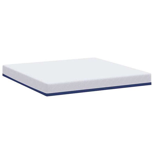vidaXL Στρώμα Λευκό, Μπλε 200 x 200 cm Pěna