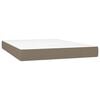 vidaXL &Kappa;&rho;&epsilon;&beta;ά&tau;&iota; Boxspring &mu;&epsilon; &Sigma;&tau;&rho;ώ&mu;&alpha; & LED Taupe 140x200 &epsilon;&kappa;. &Upsilon;&phi;&alpha;&sigma;&mu;ά&tau;&iota;&nu;&omicron;
