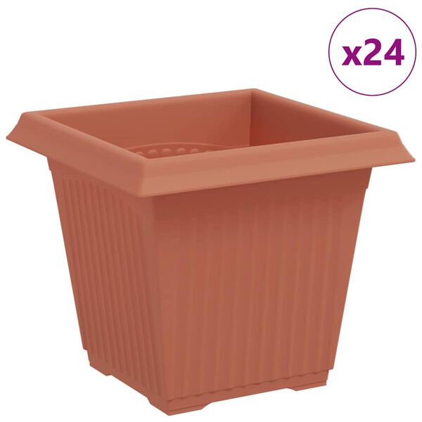 vidaXL &Tau;&epsilon;&tau;&rho;ά&gamma;&omega;&nu;&eta; &Gamma;&lambda;ά&sigma;&tau;&rho;&alpha; &gamma;&iota;&alpha; &Lambda;&omicron;&upsilon;&lambda;&omicron;ύ&delta;&iota;&alpha; 24 pcs &Kappa;&epsilon;&rho;&alpha;&mu;&iota;&delta;ί 16 x 16 x 14 &epsilon;&kappa;