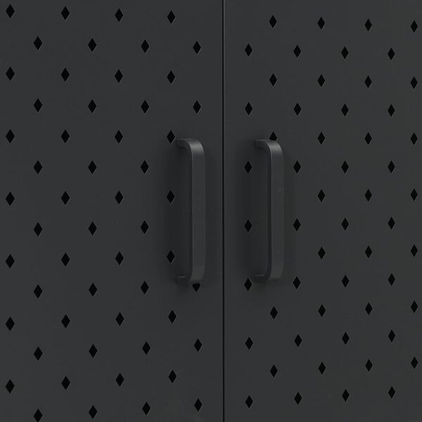vidaXL Ντουλάπι Μαύρο 80 x 35 x 135 εκ. από Ατσάλι