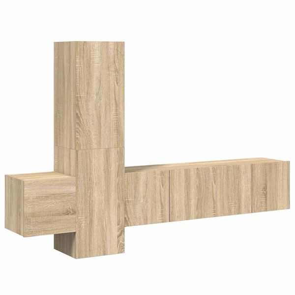 vidaXL Έπιπλα Τηλεόρασης Σετ 5 Τεμαχίων Sonoma Δρυς από Επεξ. Ξύλο