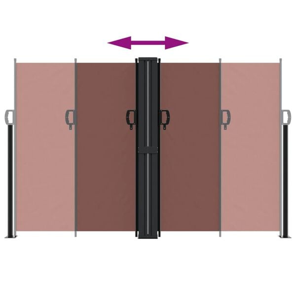 vidaXL Σκίαστρο Πλαϊνό Συρόμενο Καφέ 160 x 1200 εκ.