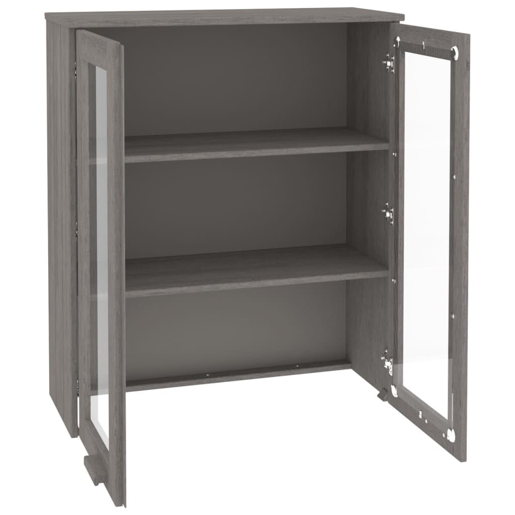 vidaXL Πάνω Μέρος Ντουλαπιού HAMAR Αν. Γκρι 85x35x100 εκ. Μασίφ Πεύκο