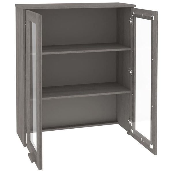 vidaXL Πάνω Μέρος Ντουλαπιού HAMAR Αν. Γκρι 85x35x100 εκ. Μασίφ Πεύκο