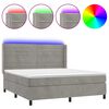 vidaXL &Kappa;&rho;&epsilon;&beta;ά&tau;&iota; Boxspring &mu;&epsilon; &Sigma;&tau;&rho;ώ&mu;&alpha; & LED &Alpha;&nu;.&Gamma;&kappa;&rho;&iota; 180x200 &epsilon;&kappa;. &Beta;&epsilon;&lambda;&omicron;ύ&delta;&iota;&nu;&omicron;