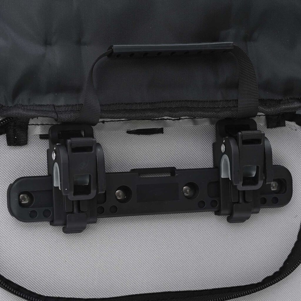 vidaXL Τσάντα Ποδηλάτου για Ράγες 20 L Γκρι 31x13x58 εκ.