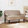 vidaXL Καναπές Chesterfield Καπουτσίνο 119.5 x 64.5 x 75 εκ.