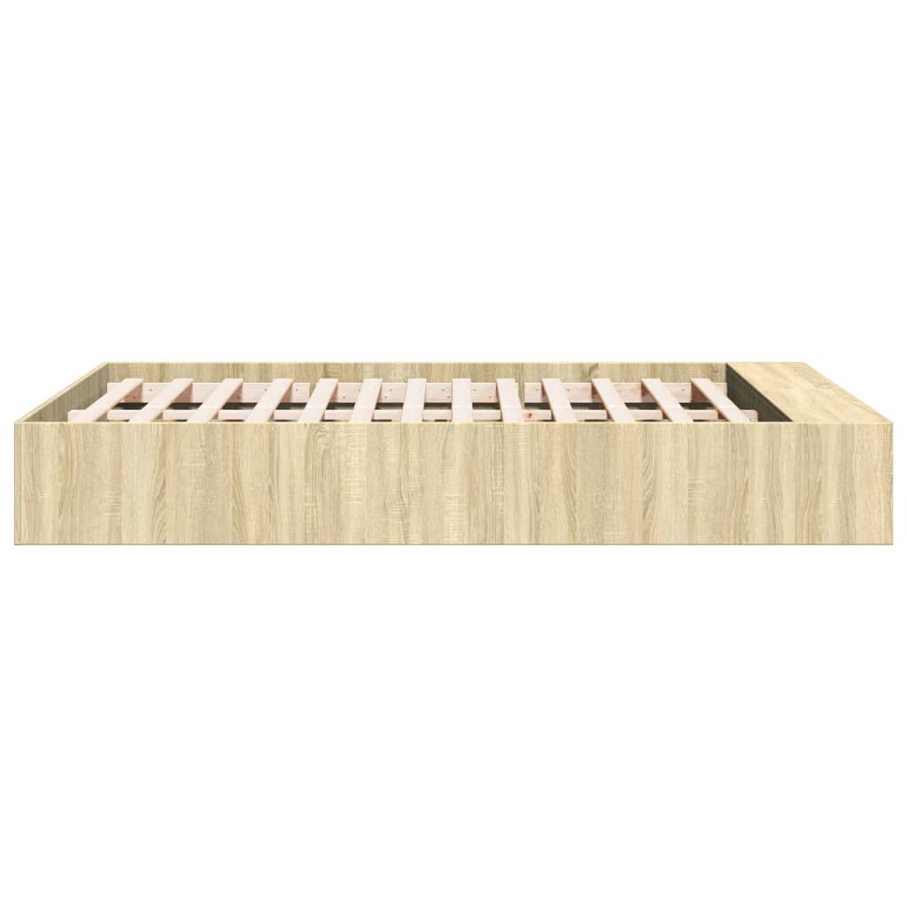 vidaXL Πλαίσιο Κρεβατιού Sonoma Δρυς 140x190 εκ. Επεξεργασμένο Ξύλο