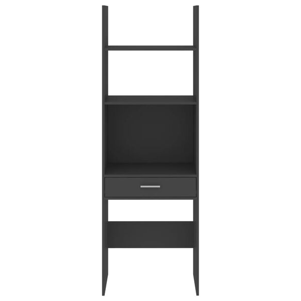 vidaXL Βιβλιοθήκη Γκρι 60 x 35 x 180 εκ. από Επεξ. Ξύλο