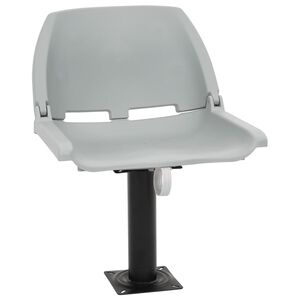 vidaXL Κάθισμα Σκάφους Πτυσσόμ. 2 τεμ. Γκρι 48x51x41 εκ Χωρίς Μαξιλάρι