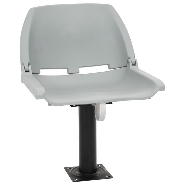 vidaXL Κάθισμα Σκάφους Πτυσσόμ. 2 τεμ. Γκρι 48x51x41 εκ Χωρίς Μαξιλάρι