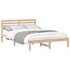 vidaXL Σκελετός Κρεβατιού Καφέ 140 x 220 cm Μασίφ ξύλο πεύκου