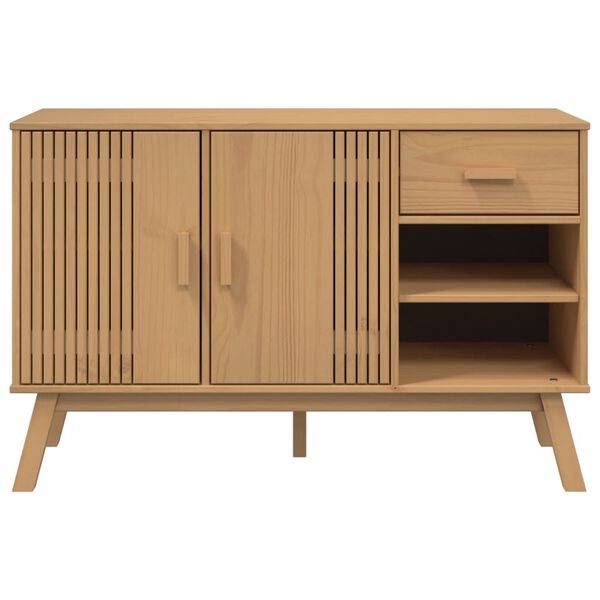 vidaXL Μπουφές OLDEN Καφέ 114 x 43 x 73,5 εκ. από Μασίφ Ξύλο Πεύκου