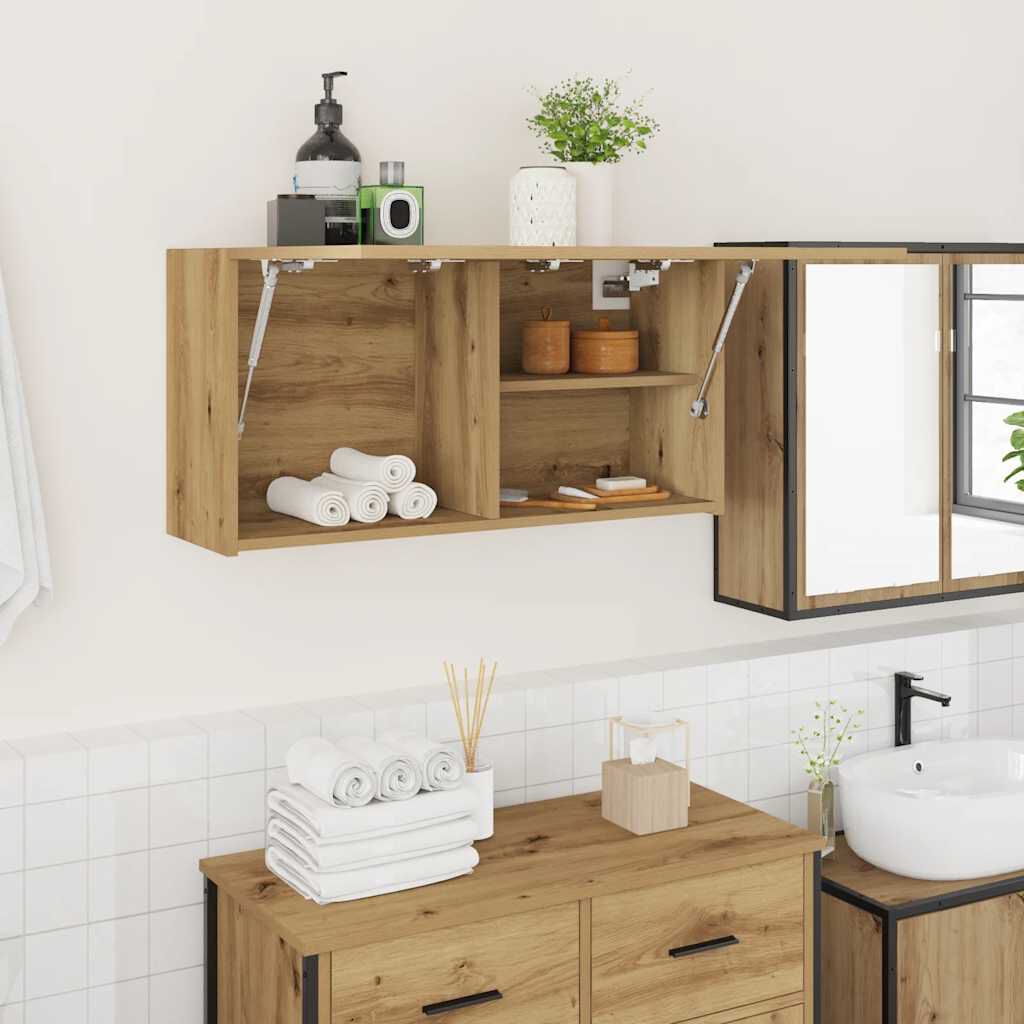 vidaXL Ντουλάπι τοίχου μπάνιου Artisan Oak Κατασκευασμένο ξύλο