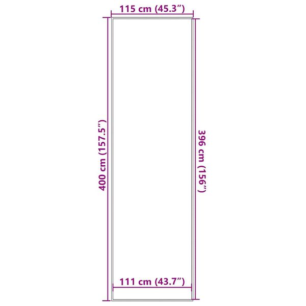vidaXL Πατάκι Εισόδου Καφέ 115 x 400 εκ.