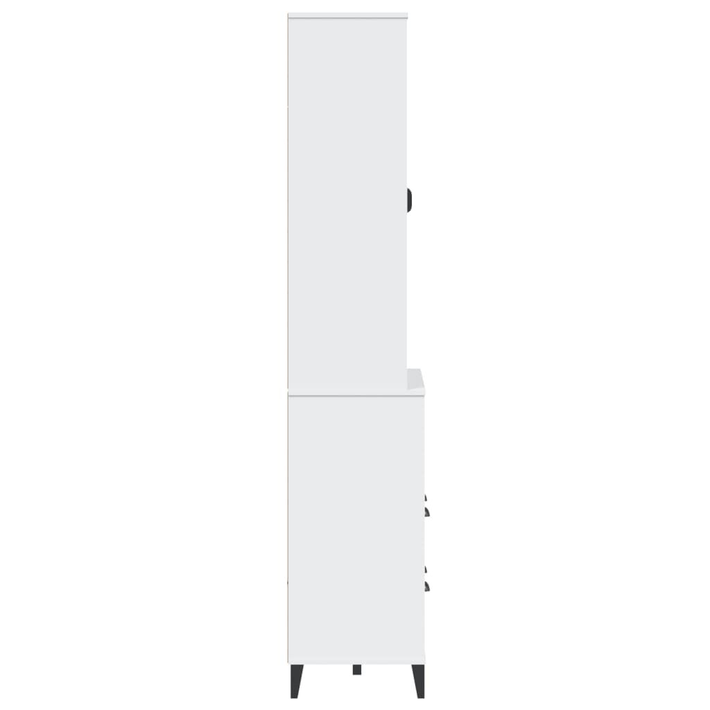 vidaXL Ντουλάπι Ψηλό VIKEN Λευκός 80x40x80 εκ. από Μασίφ Ξύλο Πεύκου