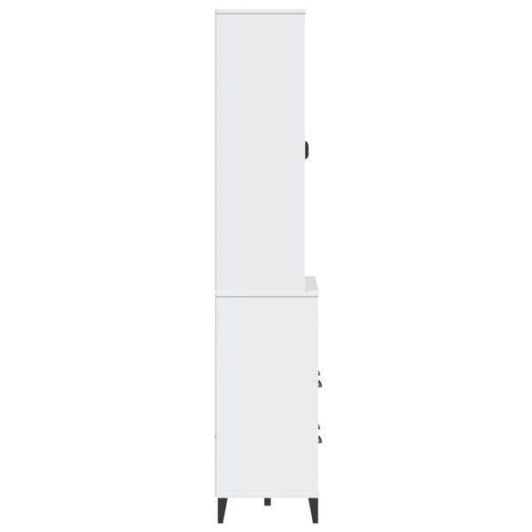 vidaXL Ντουλάπι Ψηλό VIKEN Λευκός 80x40x80 εκ. από Μασίφ Ξύλο Πεύκου