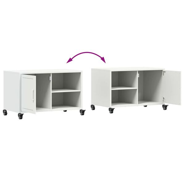 vidaXL Έπιπλο Τηλεόρασης Λευκό 68 x 39 x 43,5 εκ. Χάλυβας
