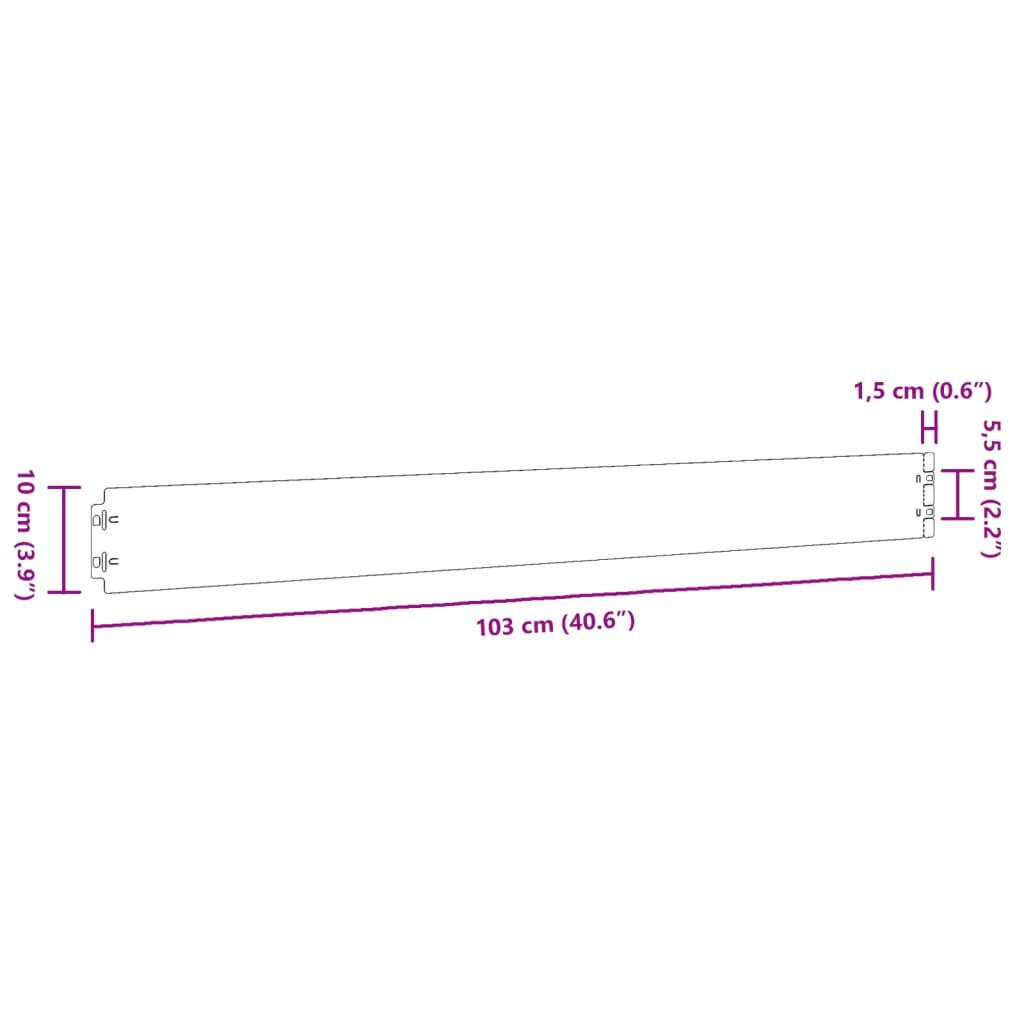 vidaXL Μπορντούρες Γκαζόν 10τεμ Ανθρακί 10x103εκ Ατσάλι Σκληρυθέν Αέρα