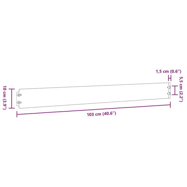 vidaXL Μπορντούρες Γκαζόν 10τεμ Ανθρακί 10x103εκ Ατσάλι Σκληρυθέν Αέρα