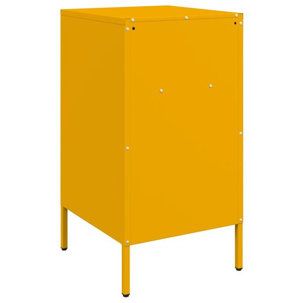 vidaXL Κομοδίνο Μουσταρδί 36x39x68 εκ. από Χάλυβα