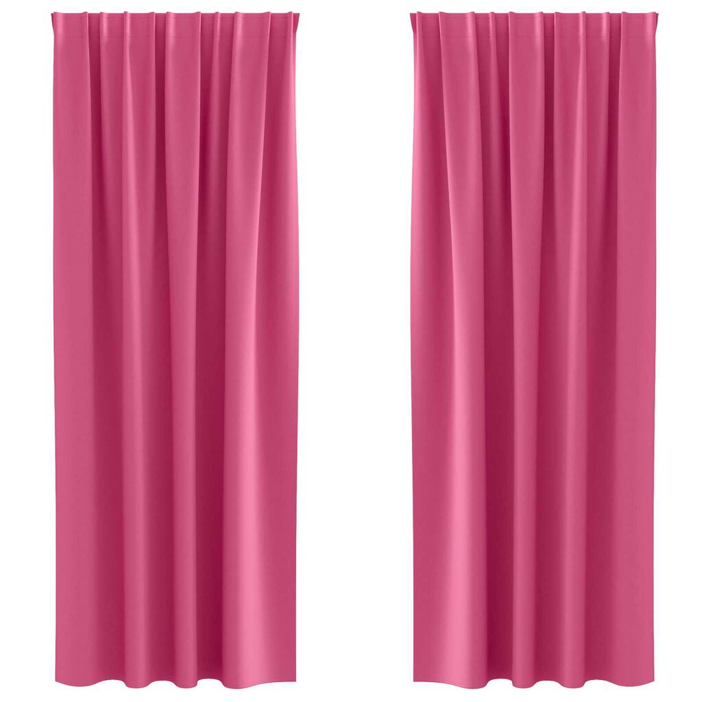 vidaXL Κουρτίνες 2 pcs Φωτεινό Ροζ 225 x 140 εκ. Πολυεστέρας