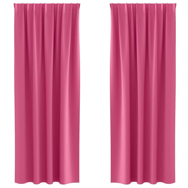 vidaXL Κουρτίνες 2 pcs Φωτεινό Ροζ 225 x 140 εκ. Πολυεστέρας
