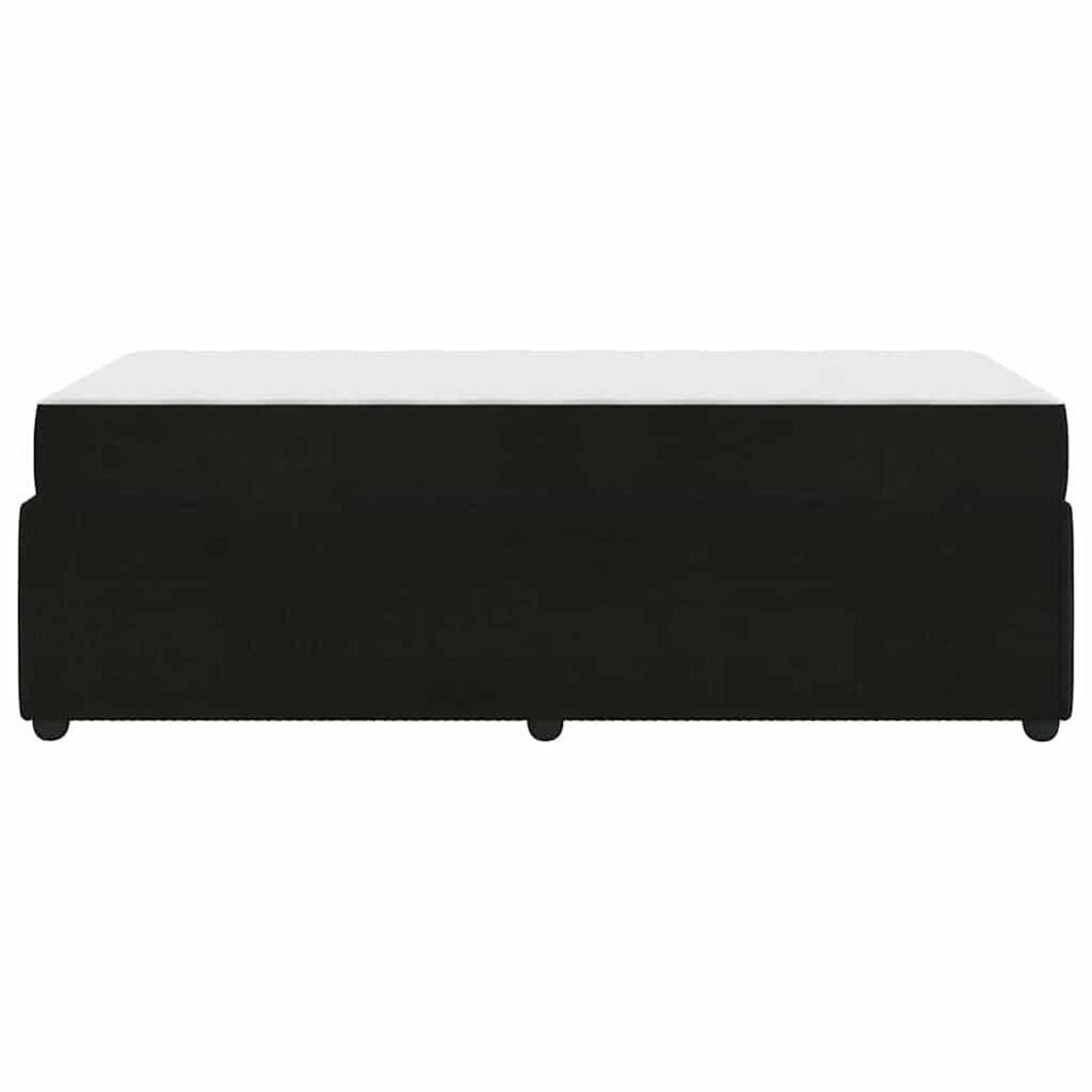 vidaXL Σκελετός κρεβατιού με στρώμα Άλλο Μαύρο 90 x 190 cm Βελούδο
