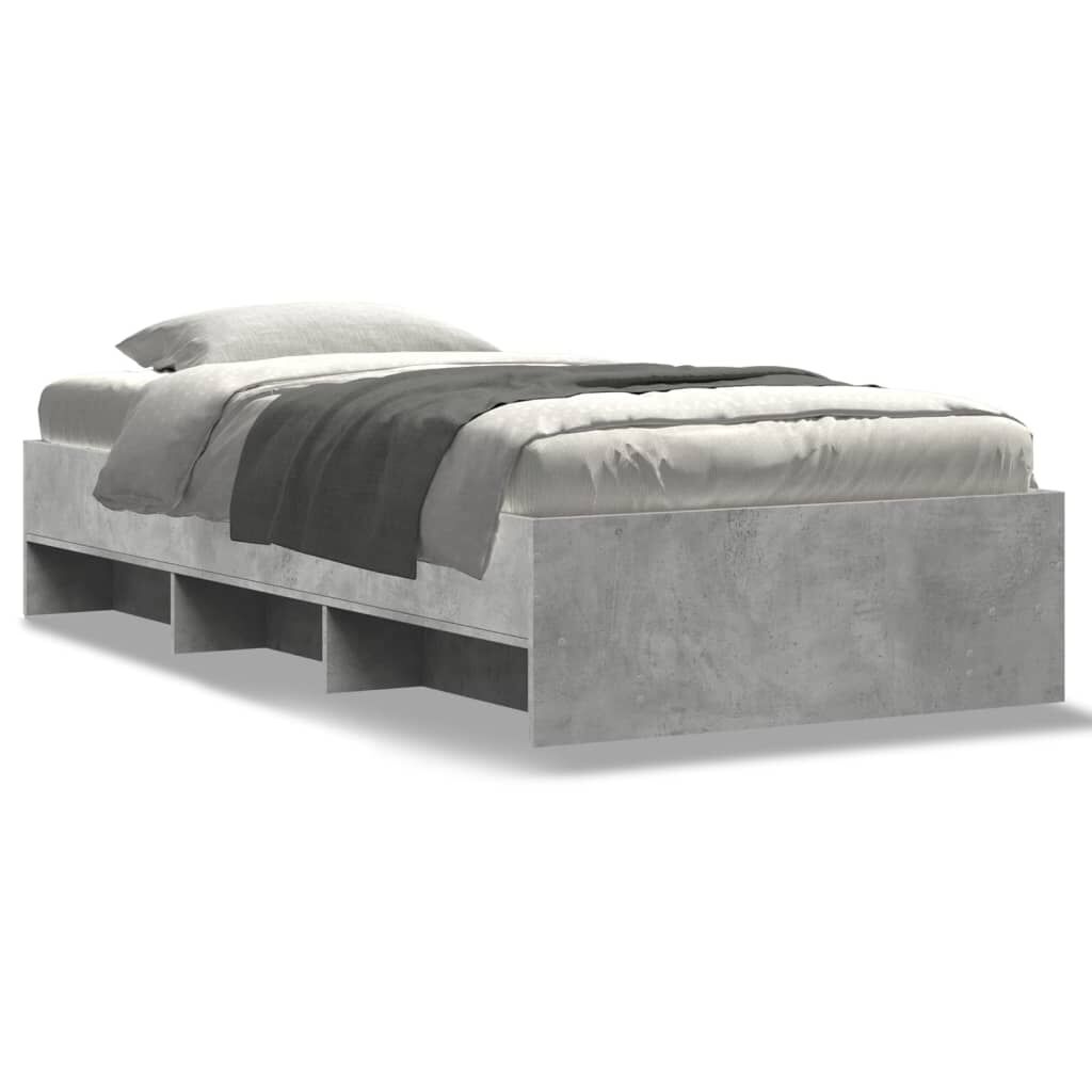 vidaXL Πλαίσιο Κρεβατιού Γκρι Sonoma 90x200 εκ. Επεξεργασμένο Ξύλο