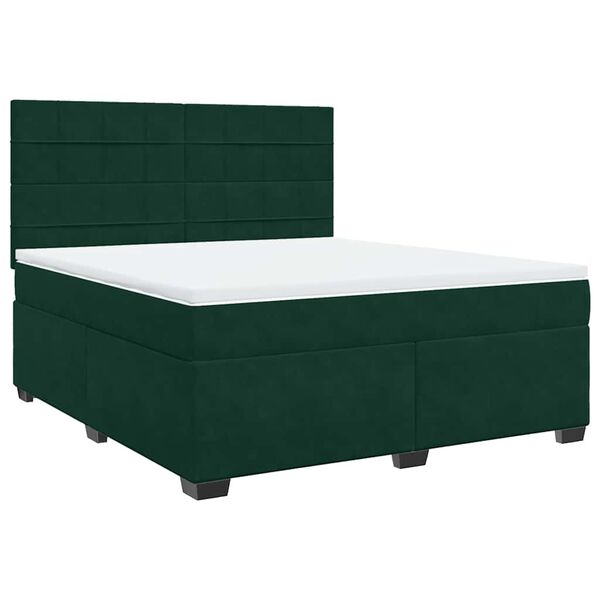 vidaXL &Kappa;&rho;&epsilon;&beta;ά&tau;&iota; Boxspring &mu;&epsilon; &Sigma;&tau;&rho;ώ&mu;&alpha; &Sigma;&kappa;&omicron;ύ&rho;&omicron; &Pi;&rho;ά&sigma;&iota;&nu;&omicron; 180x200&epsilon;&kappa;. &Beta;&epsilon;&lambda;&omicron;ύ&delta;&iota;&nu;&omicron;