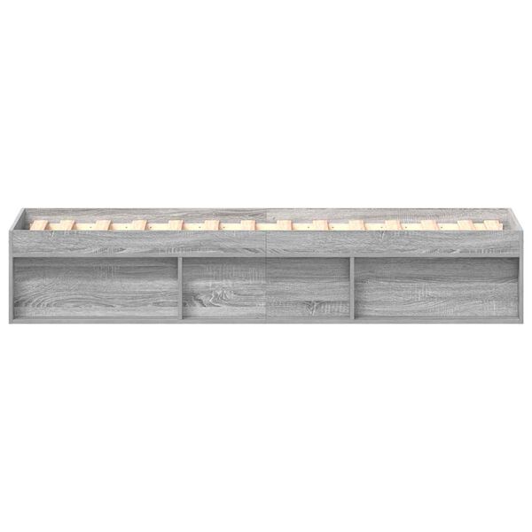 vidaXL Πλαίσιο Κρεβατιού Γκρι Sonoma 75 x 190 εκ. Small Single