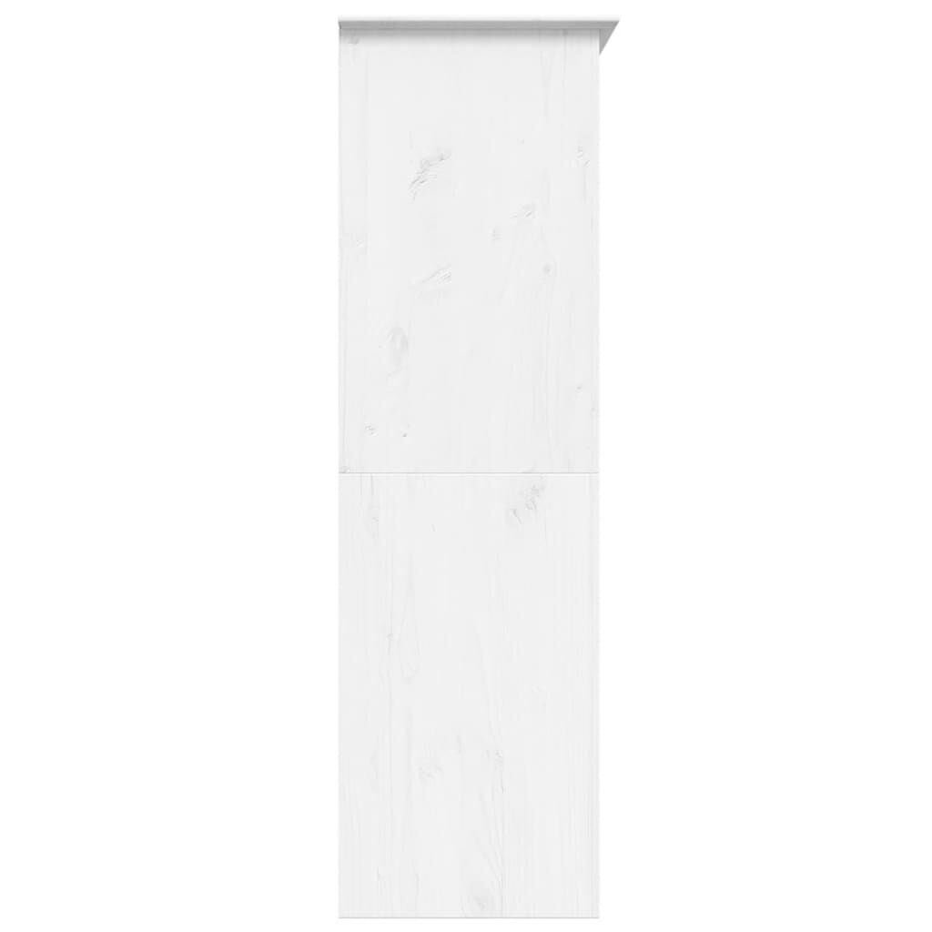vidaXL Ντουλάπα BODO Λευκή 146x53,5x173 εκ. από Μασίφ Ξύλο Πεύκου