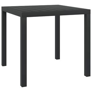 vidaXL &Tau;&rho;&alpha;&pi;έ&zeta;&iota; &Kappa;ή&pi;&omicron;&upsilon; &Mu;&alpha;ύ&rho;&omicron; 80 x 80 x 74 &epsilon;&kappa;. &alpha;&pi;ό &Alpha;&lambda;&omicron;&upsilon;&mu;ί&nu;&iota;&omicron; / WPC