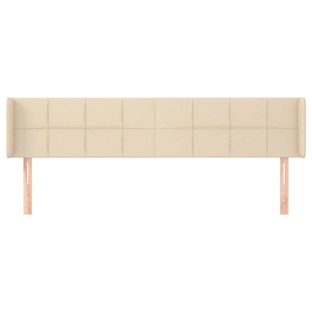 vidaXL Κεφαλάρι με Πτερύγια Κρεμ 203x16x78/88 εκ. Υφασμάτινο