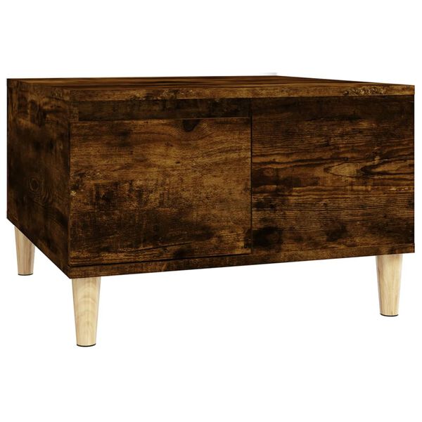 vidaXL Τραπεζάκι Σαλονιού Καπνιστή Δρυς 55x55x36,5εκ. Επεξεργασμ. Ξύλο
