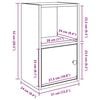 vidaXL Βιβλιοθήκη Γκρι Σκυροδέματος 31x24x52 εκ. Επεξεργ. Ξύλο