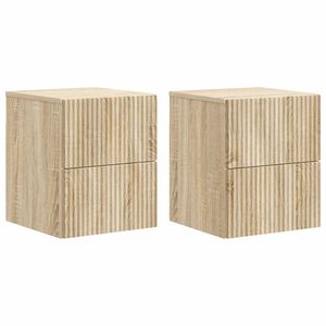 vidaXL &Tau;&omicron;ί&chi;&omicron;&upsilon; &Kappa;&rho;&epsilon;&mu;&alpha;&sigma;&tau;ό &Kappa;&omicron;&mu;&omicron;&delta;ί&nu;&omicron; 2 pcs Sonoma &Delta;&rho;&upsilon;&sigmaf; 33 x 34,5 x 40 &epsilon;&kappa;