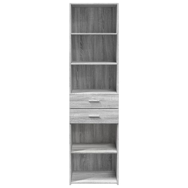 vidaXL Ντουλάπι Γκρι Sonoma 50x42,5x185 εκ. από Επεξεργασμένο Ξύλο