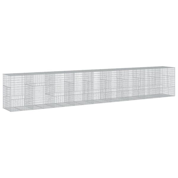 vidaXL Συρματοκιβώτιο με Κάλυμμα 900x100x150εκ από Γαλβανισμένο Χάλυβα