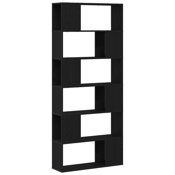 vidaXL Κέντρο ψυχαγωγίας Μαύρο 80 x 24 x 186 cm Επεξεργασμένο ξύλο