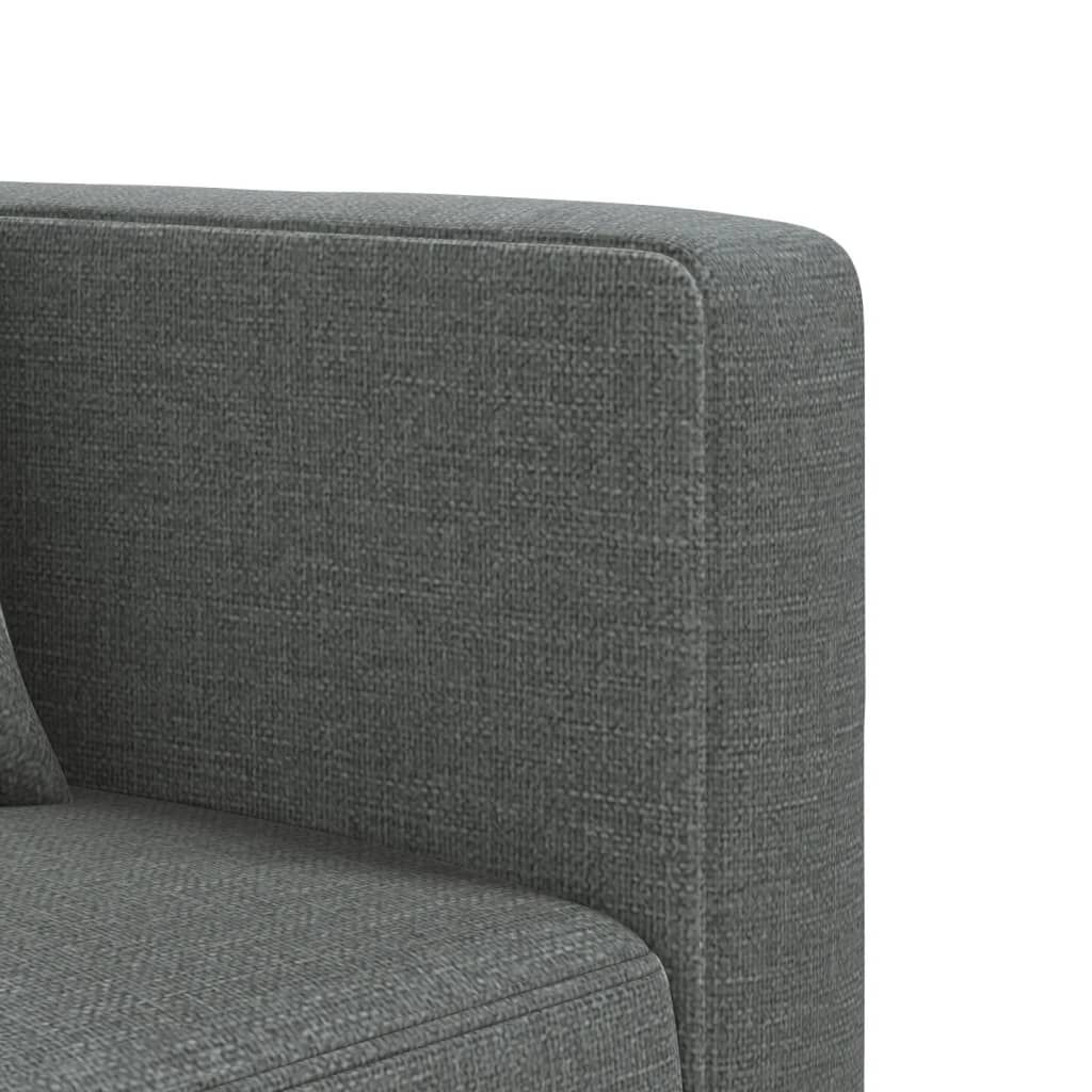 vidaXL Καναπές Κρεβάτι Γωνιακός Σκ. Γκρι 275x140x70 εκ. Υφασμάτινος