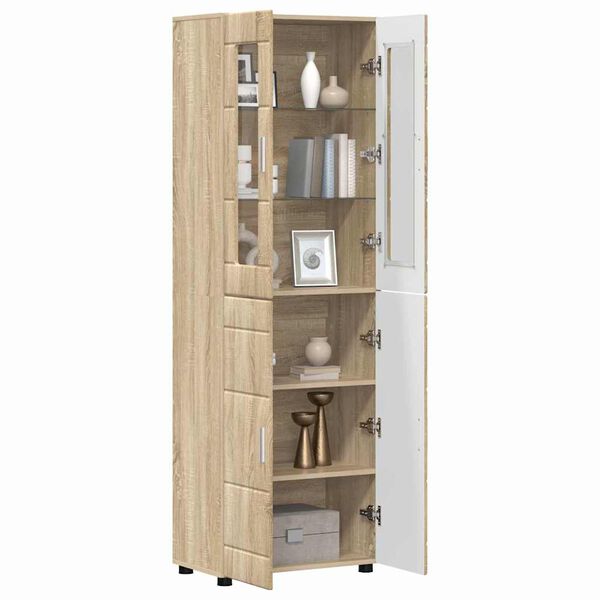 vidaXL Highboard &Delta;&rho;ύ&sigmaf; Sonoma 60 x 35 x 182 &epsilon;&kappa;. &Epsilon;&pi;&epsilon;&xi;&epsilon;&rho;&gamma;&alpha;&sigma;&mu;έ&nu;&omicron; &xi;ύ&lambda;&omicron;