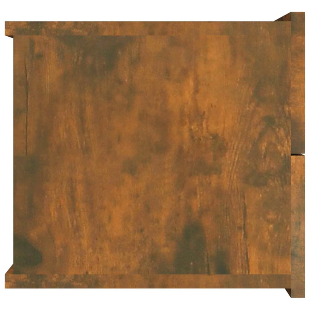 vidaXL Κομοδίνα 2 Τεμ. Καπνιστή Δρυς 40x30x30 εκ. από Επεξεργ. Ξύλο