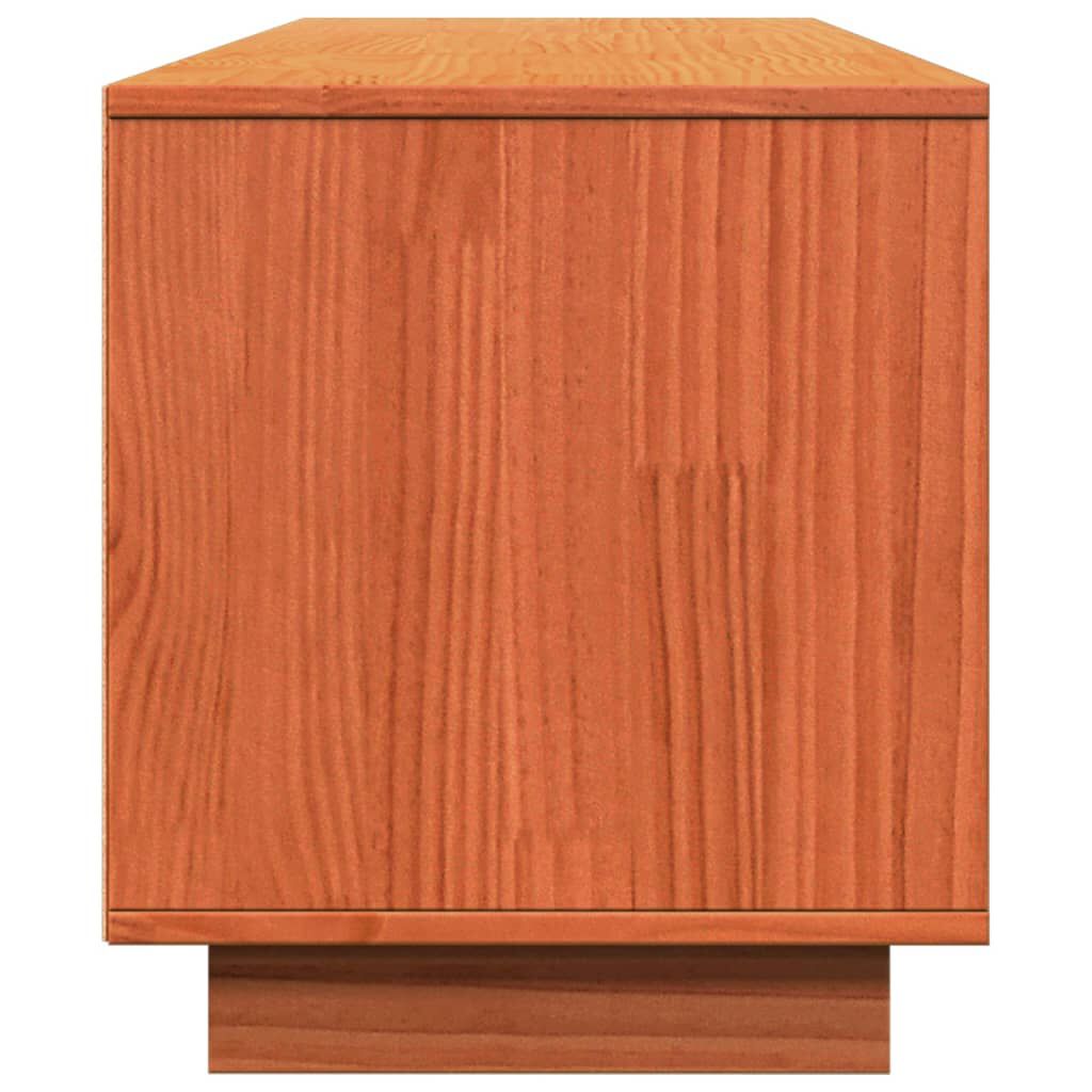 vidaXL Έπιπλο Τηλεόρασης Καφέ Μελί 140x35x40 εκ. από Μασίφ Ξύλο Πεύκου