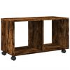 vidaXL Ντουλάπι Με Ροδάκια Καπνιστή Δρυς 72x33x42,5 εκ. Επεξ. Ξύλο